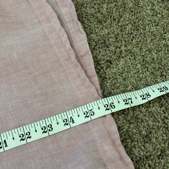 Poetry Women’s 100% Linen Light Pink Pullover Long Sleeve Top Beachy Sz 16 - Picture 10 of 15